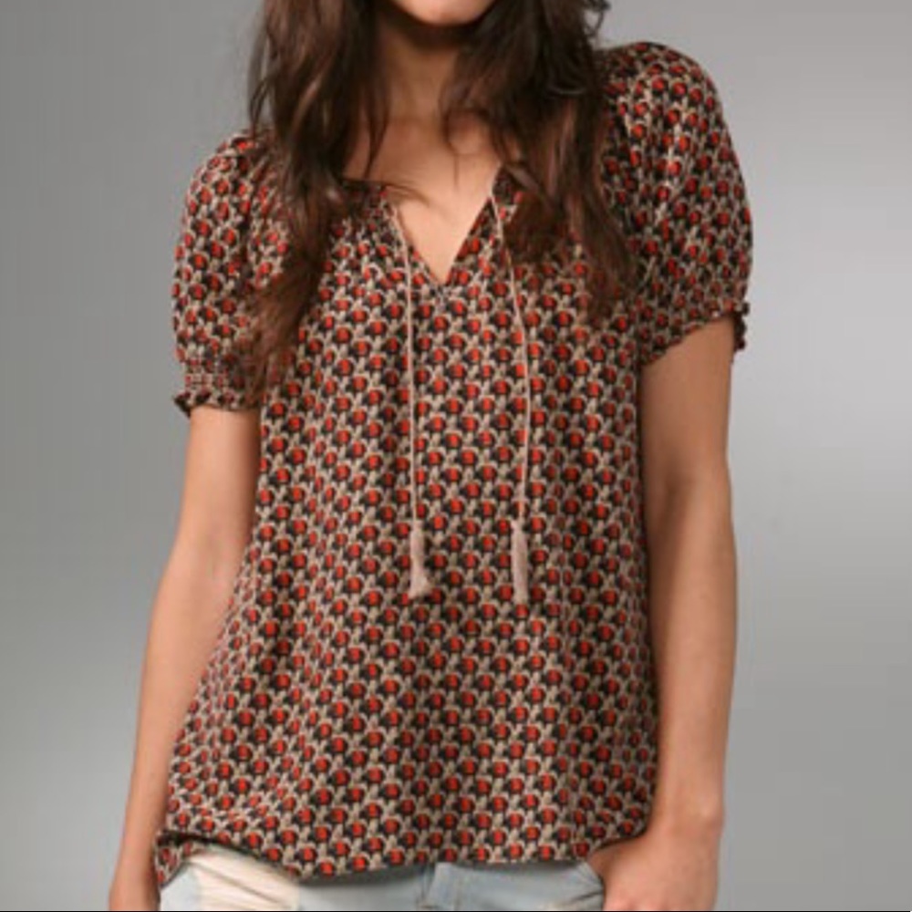 Joie - Silk, Elephant Pattern Top - Large - image 1